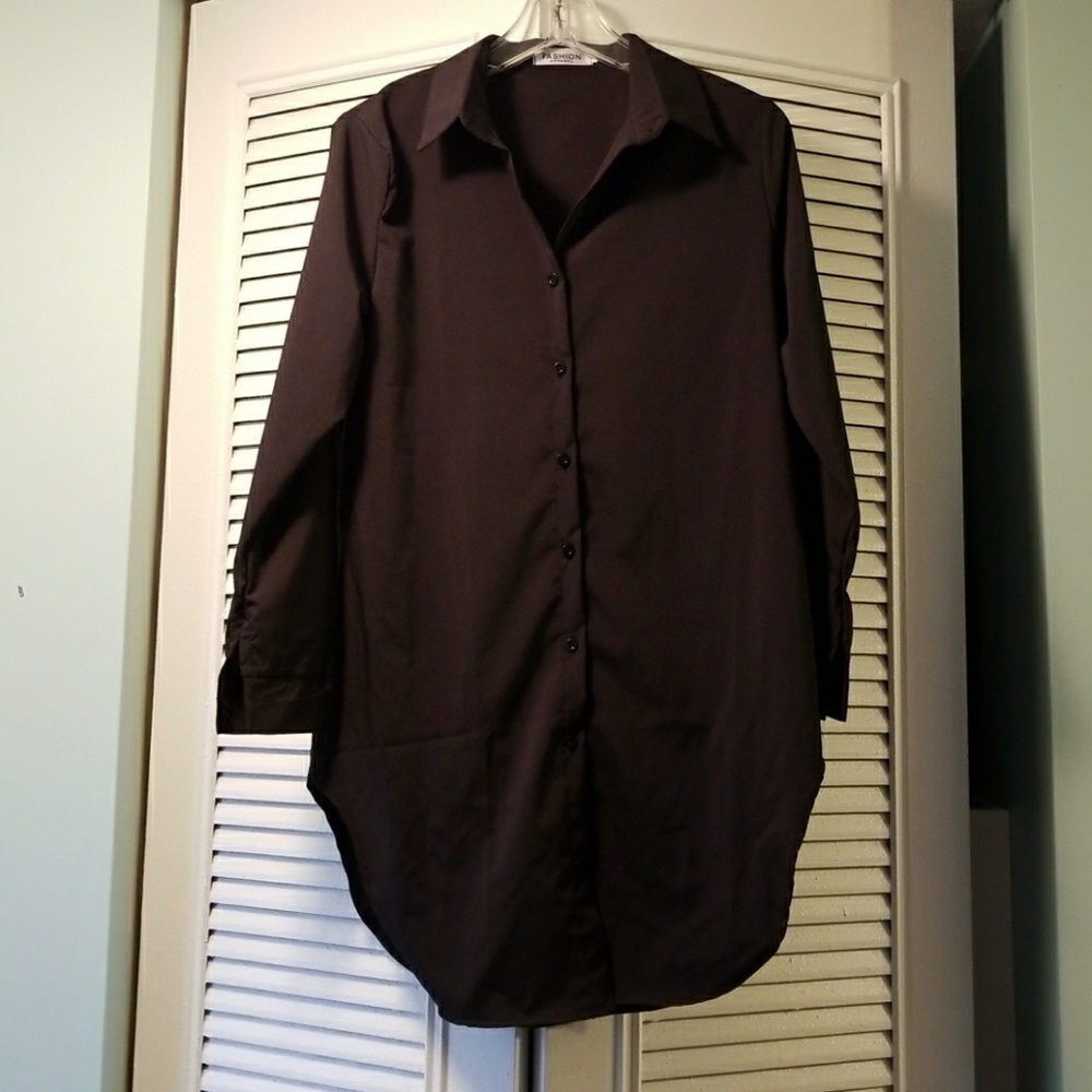 Black long sleeve button down